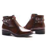 Bota Molly Feminina Melissa com Spike e Fivela Lateral Capuccino