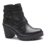 Coturno Molly Feminino Preto com Fechamento Lateral