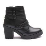 Coturno Molly Feminino Preto com Fechamento Lateral