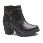Coturno Molly Feminino Preto com Fechamento Lateral