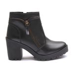 Coturno Molly Feminino Preto com Fechamento Lateral