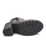 Coturno Molly Feminino Preto com Fechamento Lateral