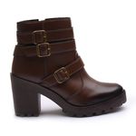 Coturno Molly Feminino Chocolate com Fechamento Lateral