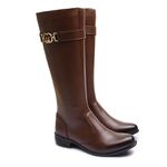 Bota Molly Montaria Feminino com Fivela Chocolate