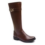 Bota Molly Montaria Feminino com Fivela Chocolate