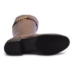 Bota Molly Montaria Feminino com Fivela Chocolate