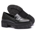 Mocassim Molly Feminino Tratorado Preto