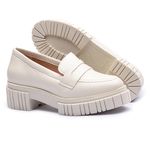 Mocassim Molly Feminino Tratorado Off White