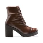 Coturno Molly Feminino Valentina com Metal Triangular e Atacador - Capuccino