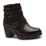 Coturno Molly Feminino Café com Fechamento Lateral