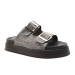 Papete Feminina Molly Preto Com Fivela Ajustável