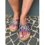 Papete Bordada com Pedrarias Coloridas Milene