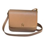 Bolsa em Couro Nude com Tampa Cida