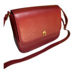 Bolsa em Couro Vermelha com Tampa Cida
