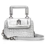 Bolsa em Couro Metalizado Prata Mariah 
