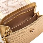 Bolsa em Couro Metalizado Dourado Mariah