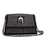 Mini Bag em Material Tecnológico Preto Cris