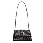 Mini Bag em Material Tecnológico Preto Cris