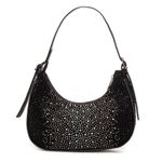 Bolsa em Material Tecnológico Meia Lua Preta Laura 