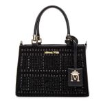 Bolsa em Material Tecnológico Preto Tote Bia