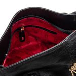 Bolsa em Couro Preto Mel 