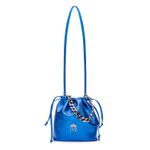 Bucket Bag Carol Azul Metalic