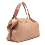 Bolsa Izabel Bordada Matelassê Amendoa