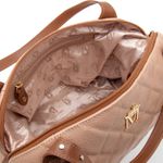 Bolsa Izabel Bordada Matelassê Amendoa