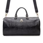 Kit de Mala de Viagem com Necessaire em Couro Croco Roberta
