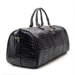 Kit de Mala de Viagem com Necessaire em Couro Croco Roberta