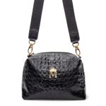 Kit de Mala de Viagem com Necessaire em Couro Croco Roberta
