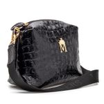 Kit de Mala de Viagem com Necessaire em Couro Croco Roberta