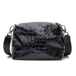 Kit de Mala de Viagem com Necessaire em Couro Croco Roberta