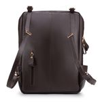 Mochila em Couro Pelo de Onça com Café para Notebook Andrea
