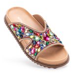 Papete Bordada com Pedrarias Coloridas Milene