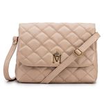 Bolsa em couro com Matelasse Nude Luiza