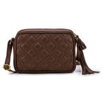 Bolsa em Couro Capuccino com Matelasse e Bambolim Amanda 