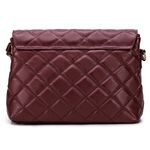 Bolsa em couro com Matelasse Vinho Cabernet Luiza