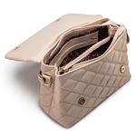 Bolsa em couro com Matelasse Nude Luiza