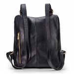 Mochila em couro Lezard Preto Andrea