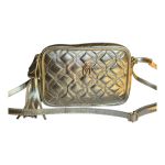 Bolsa em Couro Dourada com Matelasse Amanda