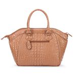 Bolsa em Couro Croco Nozes Luciana