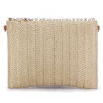 Clutch de Palha com Bordado em Perolas Maria