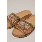 Papete Bordada com Pedrarias Multicolor Milena