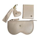 Kit 3 Peças em Couro Porta Óculos Dourada