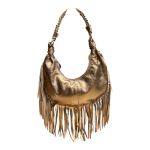 Bolsa em Couro Bronze com Franja Isabele
