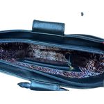 Bolsa em Couro Preto c/ manta de Cristal Edna
