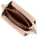 Bolsa Bangkok- Marfim Com Detalhes Caramelo