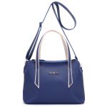 Bolsa Bangkok - Azul com Detalhes Marfim