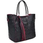 Bolsa Santorini - Preto com detalhes Vermelho